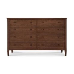 Vermont Shaker 8-Drawer Dresser -HomeNest Store Vermont Shaker 8 Drawer Dresser Natural Walnut