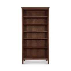 Vermont Shaker Bookcase -HomeNest Store Vermont Shaker Bookcase 73 Inch Natural Walnut