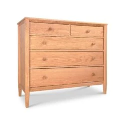 Vermont Shaker Extra Wide Chest -HomeNest Store Vermont Shaker Extra Wide Chest 5 Drawer Natural Maple