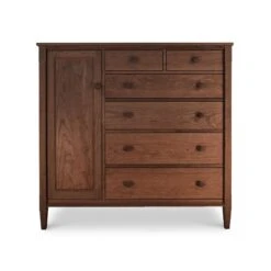 Vermont Shaker Gent's Chest -HomeNest Store Vermont Shaker Gents Chest Natural Walnut