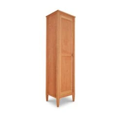 Vermont Shaker Narrow Bookcase With Mirror -HomeNest Store Vermont Shaker Narrow Bookcase with Mirror Left Hinge Natural Cherry