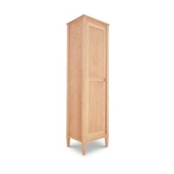 Vermont Shaker Narrow Bookcase With Mirror -HomeNest Store Vermont Shaker Narrow Bookcase with Mirror Left Hinge Natural Maple