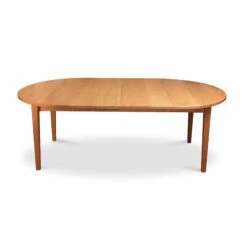Vermont Shaker Round Extension Table -HomeNest Store Vermont Shaker Round Extension Table 48 Inch with 2 Ext Natural Cherry