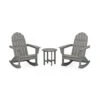 POLYWOOD Vineyard 3-Piece Adirondack Rocking Chair Set -HomeNest Store Vineyard 3 Piece Adirondack Rocking Chair Set