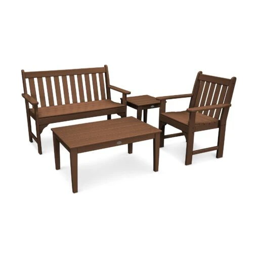 POLYWOOD Vineyard 4-Piece Bench Seating Set - Image 4