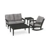POLYWOOD Vineyard 4-Piece Deep Seating Rocker Set -HomeNest Store Vineyard 4 Piece Deep Seating Rocker Set