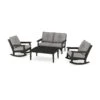 POLYWOOD Vineyard 4-Piece Deep Seating Rocking Chair Set -HomeNest Store Vineyard 4 Piece Deep Seating Rocking Chair Set