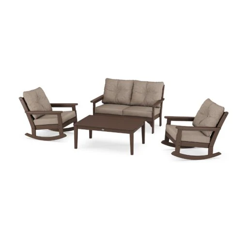 POLYWOOD Vineyard 4-Piece Deep Seating Rocking Chair Set - Image 5