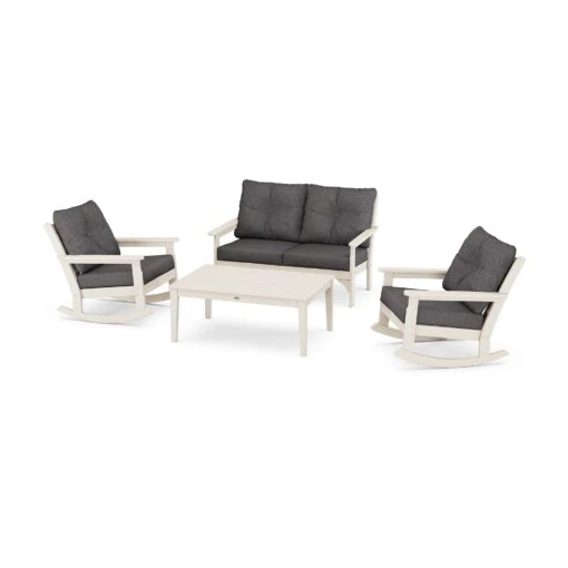 POLYWOOD Vineyard 4-Piece Deep Seating Rocking Chair Set - Image 6