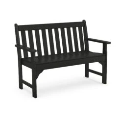 POLYWOOD Vineyard 48" Garden Bench -HomeNest Store Vineyard 48 Inch Garden Bench GNB48BL Black