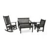 POLYWOOD Vineyard 5-Piece Bench & Rocking Chair Set -HomeNest Store Vineyard 5 Piece Bench Rocking Chair Set