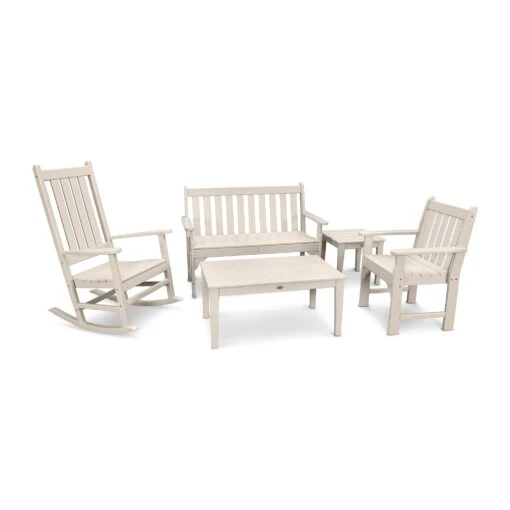 POLYWOOD Vineyard 5-Piece Bench & Rocking Chair Set - Image 6