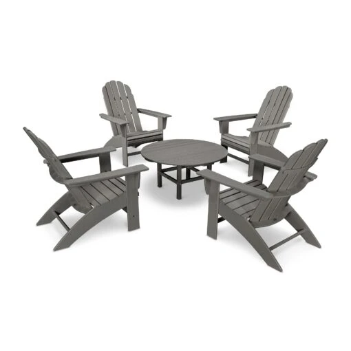 POLYWOOD Vineyard 5-Piece Oversized Adirondack Set - Image 2