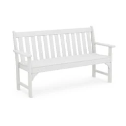 POLYWOOD Vineyard 60" Garden Bench -HomeNest Store Vineyard 60 Inch Garden Bench GNB60WH White