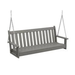 POLYWOOD Vineyard 60" Porch Swing -HomeNest Store Vineyard 60 Inch Porch Swing GNS60GY Slate Grey