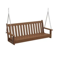 POLYWOOD Vineyard 60" Porch Swing -HomeNest Store Vineyard 60 Inch Porch Swing GNS60TE Teak