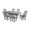 POLYWOOD Vineyard 7-Piece Farmhouse Trestle Dining Set -HomeNest Store Vineyard 7 Piece Farmhouse Trestle Dining Set