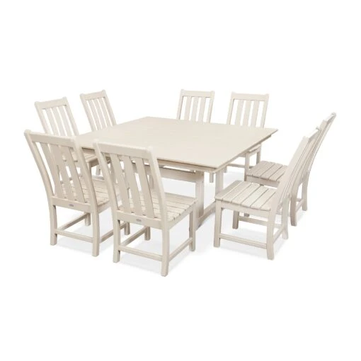 POLYWOOD Vineyard 9-Piece Farmhouse Trestle Dining Set - Image 6