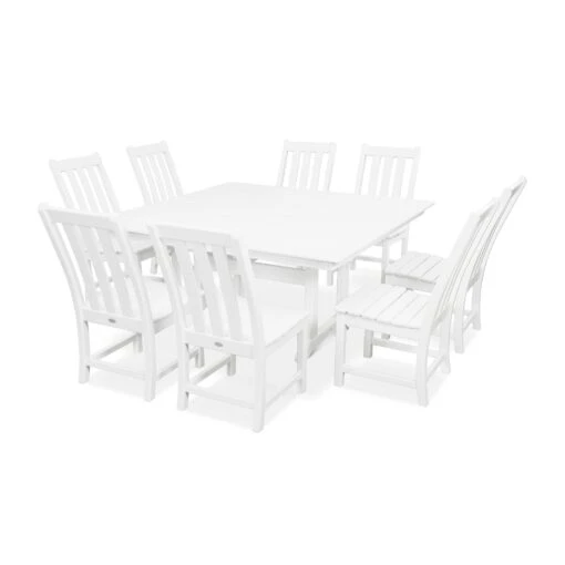 POLYWOOD Vineyard 9-Piece Farmhouse Trestle Dining Set - Image 7