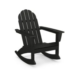 POLYWOOD Vineyard Adirondack Rocking Chair -HomeNest Store Vineyard Adirondack Rocking Chair ADR400BL Black