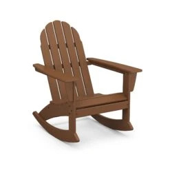 POLYWOOD Vineyard Adirondack Rocking Chair -HomeNest Store Vineyard Adirondack Rocking Chair ADR400TE Teak