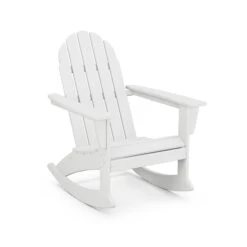 POLYWOOD Vineyard Adirondack Rocking Chair -HomeNest Store Vineyard Adirondack Rocking Chair ADR400WH White