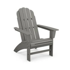 POLYWOOD Vineyard Curveback Adirondack Chair -HomeNest Store Vineyard Curveback Adirondack Chair AD600GY Slate Grey