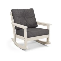 POLYWOOD Vineyard Deep Seating Rocking Chair -HomeNest Store Vineyard Deep Seating Rocking Chair GNR23SA 145986 Sand Ash Charcoal
