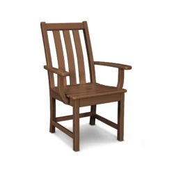 POLYWOOD Vineyard Dining Arm Chair -HomeNest Store Vineyard Dining Arm Chair VND230TE Teak