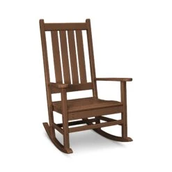 POLYWOOD Vineyard Porch Rocking Chair -HomeNest Store Vineyard Porch Rocking Chair R140TE Teak