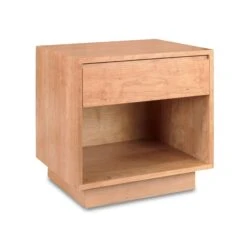 Sutton 1-Drawer Enclosed Shelf Nightstand -HomeNest Store sutton 1 drawer nightstand Natural Maple